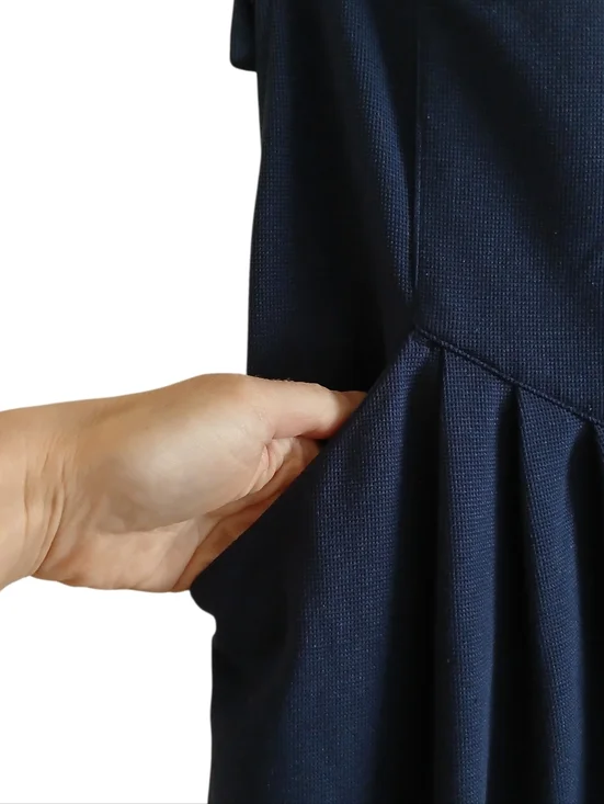 HALARA Waffle Knit Overalls Jumper Women's S Dark Blue Adjustable Relaxed Fit - Picture 4 of 10